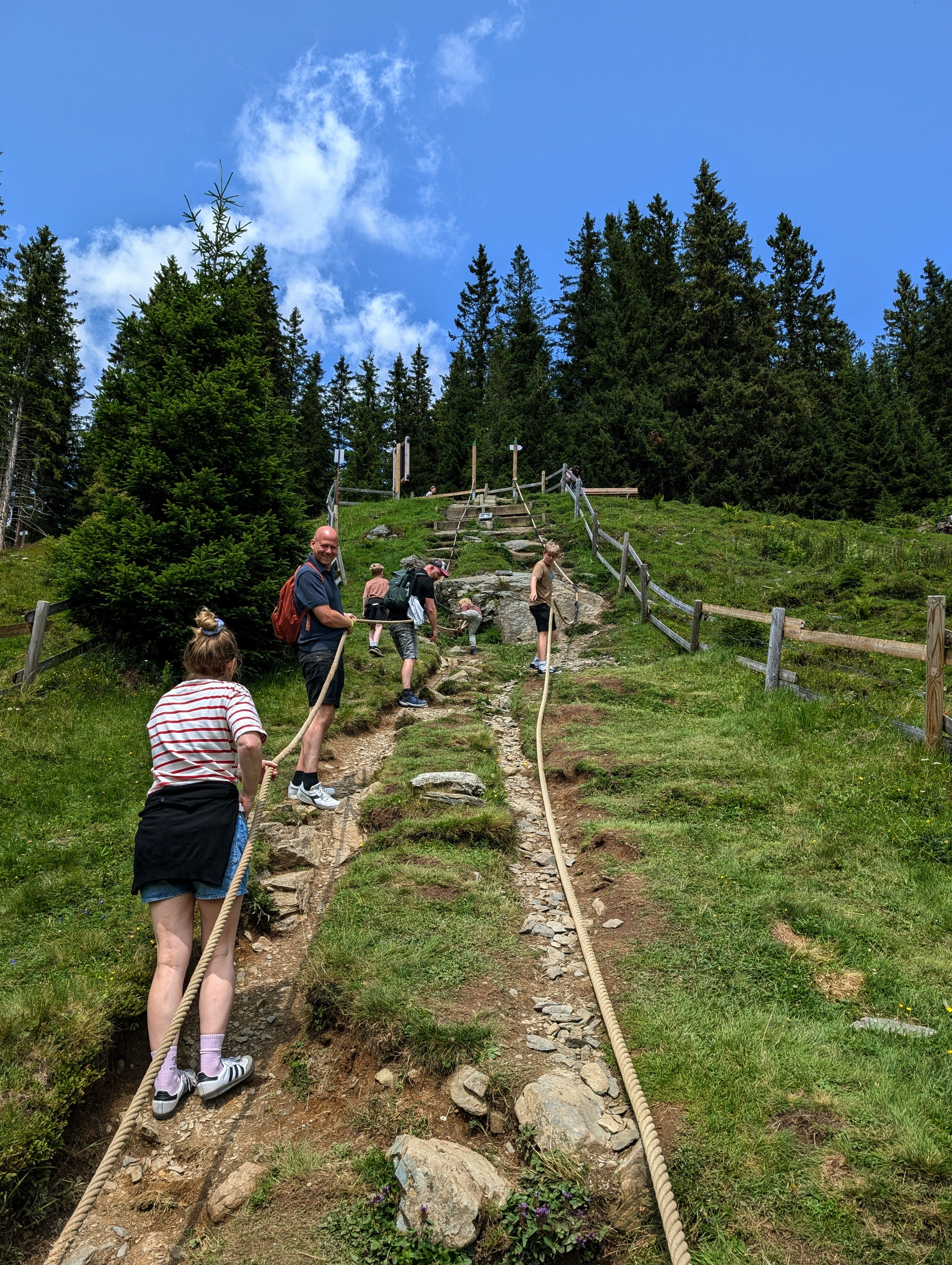 Klimtouw bij Saalbach Hinterglemm